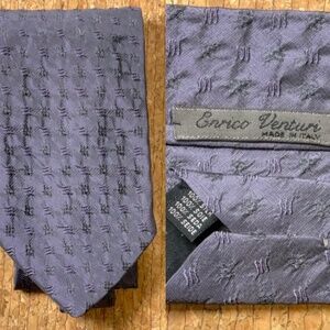 Enrico Venturi Purple Silk Classic Tie Made in Italy Textured Stitch Pattern